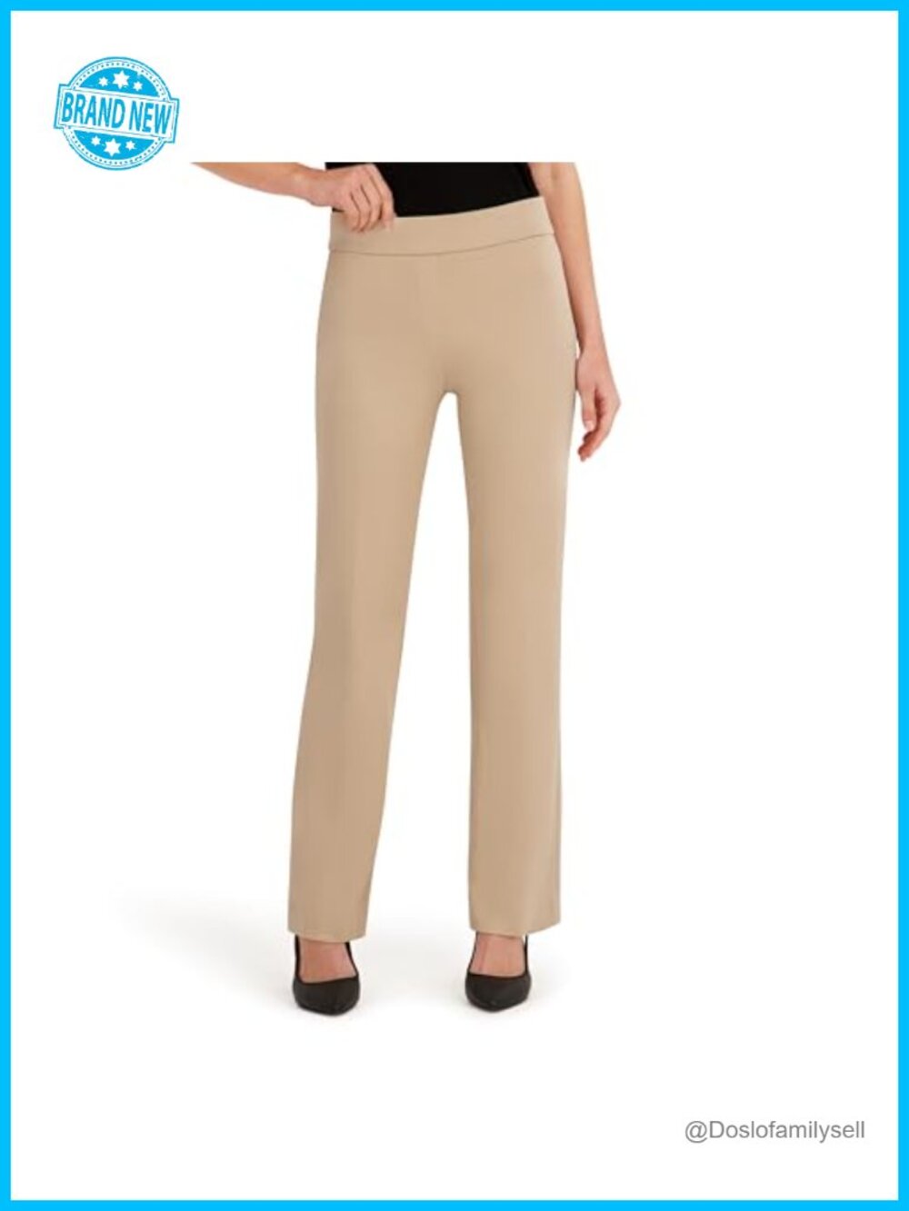 Anne Klein Pull-On Stretch Compression Knit Trousers for Women